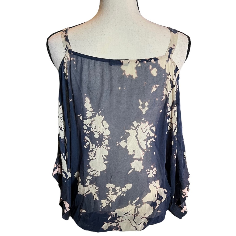 Anthropologie Ogle Blue Tie Dye Blouse View 3